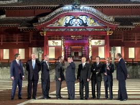 G-8 leaders in photo session prior to dinner